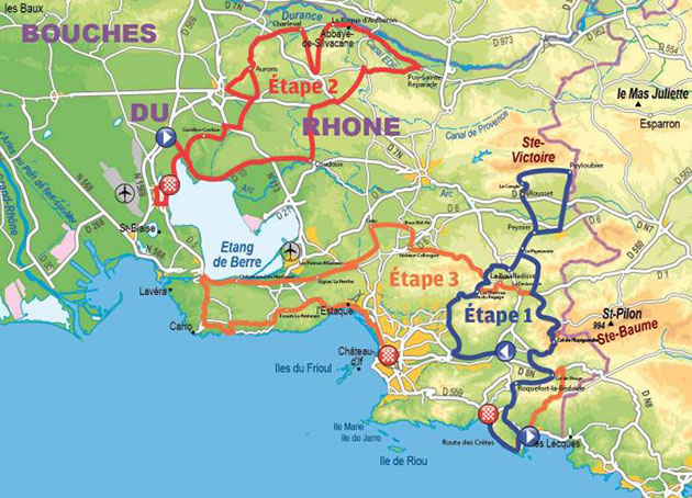 2016 Tour de Provence map